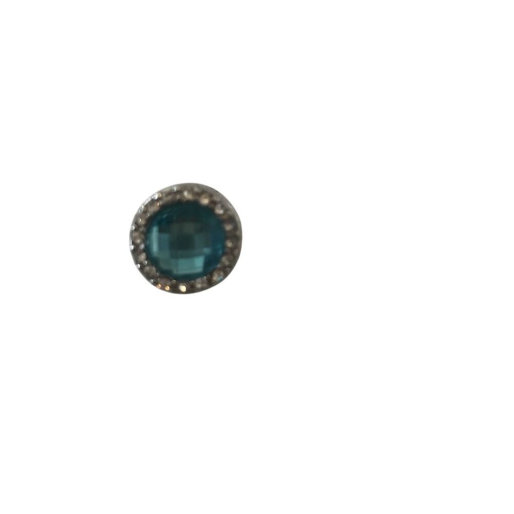 European Style Blue Silver Plated Charm Bead With‎ Crystals